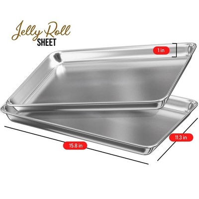 JoyTable Aluminum Non-Stick Jelly Roll Baking Sheet Set