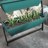NAYSAYE 4 Tier Vertical Raised Garden Bed Planter Set with Stand Self-Draining Outdoor Planters for Planting, Green, 30"*31"*63.75" - 4 of 4