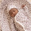 Organic Swaddle Blanket & Hat Set - Poppy - 3 of 4