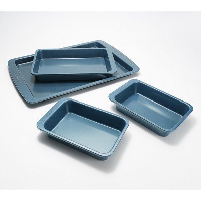 Ronco 4-Piece Collapsible Silicone Bakeware Set Red