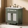 30" Vintage Bathroom Vanity with Ceramic Sink - 2 of 4