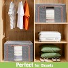 Garnen Closet Organizers and Storage Bins with Lids Under Bed Storage Containers, 100L Cotton Linen Organization & Cube Storage Bag with Clear Window - 2 of 4
