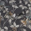 Lock and Key Charcoal Black Leaves Tropical Paste the Wall Wallpaper - 3 of 4