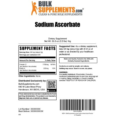 BulkSupplements Sodium Ascorbate Powder