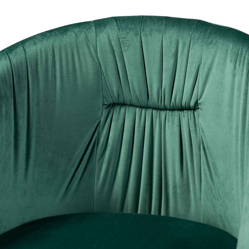 Ballard Velvet Fabric Upholstered Metal Dining Chair - Baxton Studio, 6 of 12