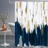 LunaLulinlk Abstract Blue Ombre Fabric Shower Curtain - 4 of 4