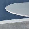 Dolonm 42.1"White Tulip Table for 4-6 people With Round Mdf Table Top, Pedestal Dining Table, End Table Leisure Coffee Table - 2 of 4