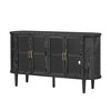 Luxystar Farmhouse Sideboard Cabinet with Storage, Wood Buffet Cabinet with Glass Doors and Adjustable Shelves for Dining and Living Room, Black - 3 of 4