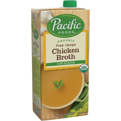 Pacific Foods Organic Gluten Free Low Sodium Free Range Chicken Broth - 32oz : Target