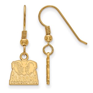 Black Bow Jewelry 14k Yellow Gold Plated Sterling Silver Alabama Crimson Tide NCAA Dangle Earrings - 1 of 3