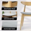 PAGED Mid-century Dining Chairs Set of 2, Wood Living Room Chair with Cushioned Seat, 18.75" Accent Chair for Dining Room, Kitchen - 2 of 4