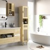 Aghana Digitals Distressed Oak Freestanding Bathroom Cabinet with Rattan Doors, Adjustable Shelves, - 2 of 4