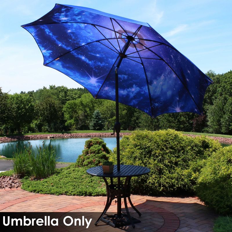 Sunnydaze Outdoor Aluminum Inside Out Patio Umbrella with Push Button Tilt and Crank - 9', 3 of 15