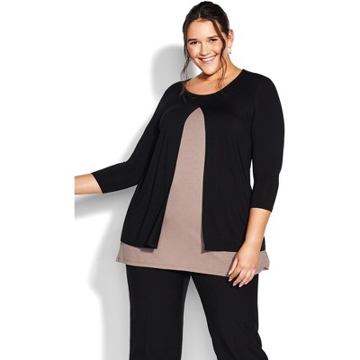 Avenue  Women's Plus Size Elsa Tunic - Spice - 26w/28w : Target