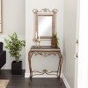 Set of 2 Traditional Iron Console Tables with Mirror Bronze - Olivia & May: Elegant Foyer Furniture, Wall-Mountable - 2 of 4