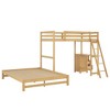Twin over Full Bunk Bed, Wooden Bed Frame with Built-in Desk and Three Drawers -HABITRIO - 4 of 4