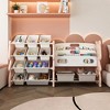 CAVINAS Kids Bookshelf with 8/12 Toy Bins,Open Shelf Bookcase with 2/3-Tier Book Display,Modern Book Shelves for Bedroom,Kids Toy Storage Organizer - 4 of 4