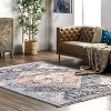 Nuloom Addison Oriental/Persian 4x6 Indoor Area Rug for Living Room Bedroom Dining Room Kitchen, Blue/Ivory - 2 of 4