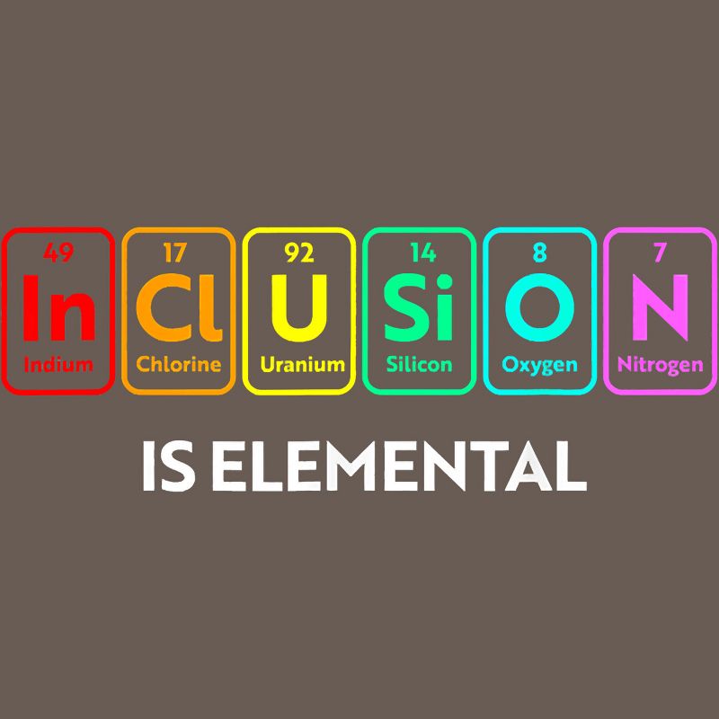 Adult Design By Humans Inclusion is Elemental Flag Rainbow Periodic Table By CyanidieRacerback Tank Top, 2 of 3