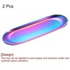 Unique Bargains Stainless Steel Cosmetics Candles Dessert Decorative Trays 2 Pcs - 3 of 4