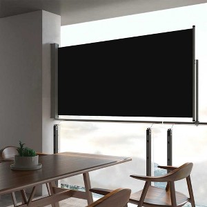 vidaXL Patio Retractable Side Awning 31.5"x118.1" Black - 1 of 4