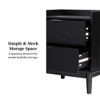 Mid-Century Modern 2-Drawer Solid Wood Nightstand - 3 of 4