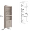 TOAOTBNBO 70.8" Inch High Bookcase with Storage Cabinet, Spacious Open Bookshelf for Balcony Display Standing Shelves with Double-Door, Gray - 3 of 4