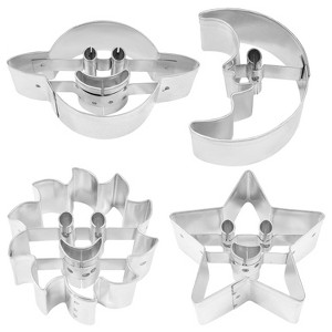 R&M International Astro Space 4 Piece Cookie Cutter Set - 1 of 3
