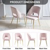Okak Modern Velvet Dining Chairs Set of 4, Hollow Back Upholstered Kitchen Side Chairs with Metal Legs for Living/Dining Room - 4 of 4