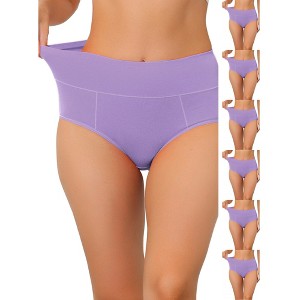 INSPIRE CHIC Women's High-Waisted Available in Plus Size Tummy Control Briefs 7 Packs - 1 of 4