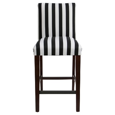 Parsons Barstool Black And White Canopy, Striped Bar Stools