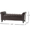 CAVINAS Luxury Storage Ottoman Bench with Button Tufting,Footstool with Scrolled Arms,Foot Rest with Hidden Storage for Living Room,Bedroom - 3 of 4