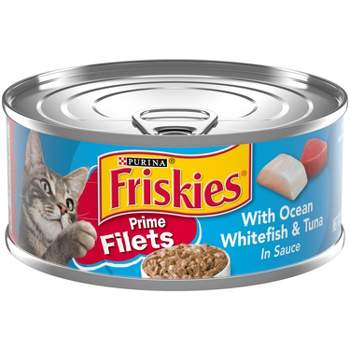 Purina Friskies Prime Filets Wet Cat Food with Ocean White Fish & Tuna In Sauce - 5.5oz