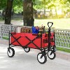 FDW Folding Wagon Heavy-Duty Folding Utility Cart Garden Cart 330 lbs Capacity - 2 of 4