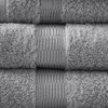 SEVOBAL Bath Towel and Washcloth Sets 6 Piece Premium Egyptian Cotton Ultra Soft Plush and Absorbent for Bathroom, Gray, 13.25"*10.5"*7.25" - 4 of 4