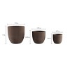 Nature Spring Clay Planter Set - Antique Brown, 3 Pieces - 4 of 4