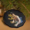 Bruce Lee Dragon Porcelain Scalloped Holiday Christmas Tree Ornament  2.8" (7.1 cm) - 4 of 4