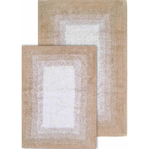 2pc Whitney Ombre Reversible Bath Rug Set Beige Chesapeake Target