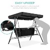 WhizMax Swing Chair Ultimate Comfort Outdoor Double Swing with Sunshade Canopy - 2 of 4