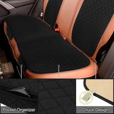 Car Seat Back Protector with 3 pockets BLACK Universal fit 