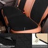 Unique Bargains Universal Car Seat Covers Protector Set Rear Back Seat Cover Flax Fiber Black 3 Pcs - 2 of 4