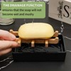 Aoibox Bamboo Soap Dish for Shower with Drainage, Wooden Soap Holder for Bathroom, Easy to Clean with Non-Slip Pads, Durable and Stylish - 3 of 4