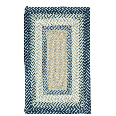 Colonial Mills Montego Braided Rug, Blue Burst 5'x8', Rectangle Shape