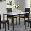 Dexmalle Off-white Metal Dining Table with Laminated Faux Marble Top - 2 of 4