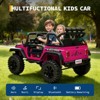 24V 2 Seater Ride On Truck,4WD Kids Electric Car W/Remote Control，Battery Powered Ride On Toy Car with Spring Suspension - 2 of 4