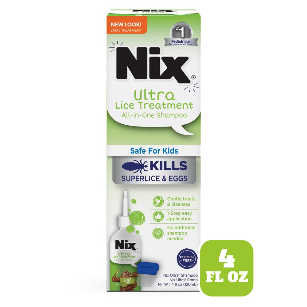 Photos - Hair Product Nix Ultra Lice Shampoo All-In-One Lice Treatment Kit - 4 fl oz