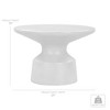 HomeRoots 24" Gray Concrete Round Coffee Table - 3 of 4