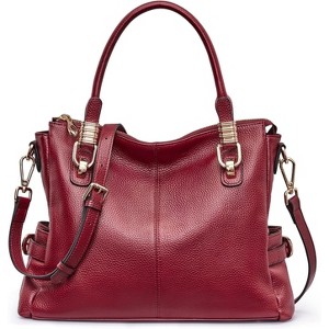 Soft Women Genuine Leather Purses and Handbags Satchel Tote Shoulder Bag - 1 of 4