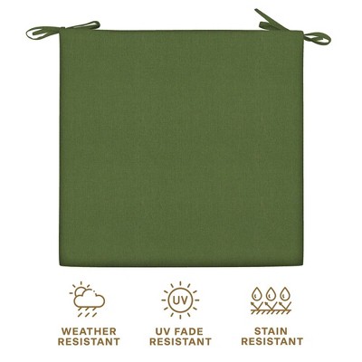 Artichoke Green Square Dining Chair Cushions (2-Pack)