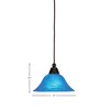 Toltec Lighting Any 1 - Light Pendant in  Dark Granite with 10" Blue Italian  Shade - 2 of 2